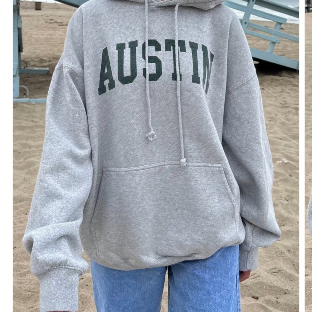 NWOT Brandy Melville Austin  Sweatshirt Hoodie grey
